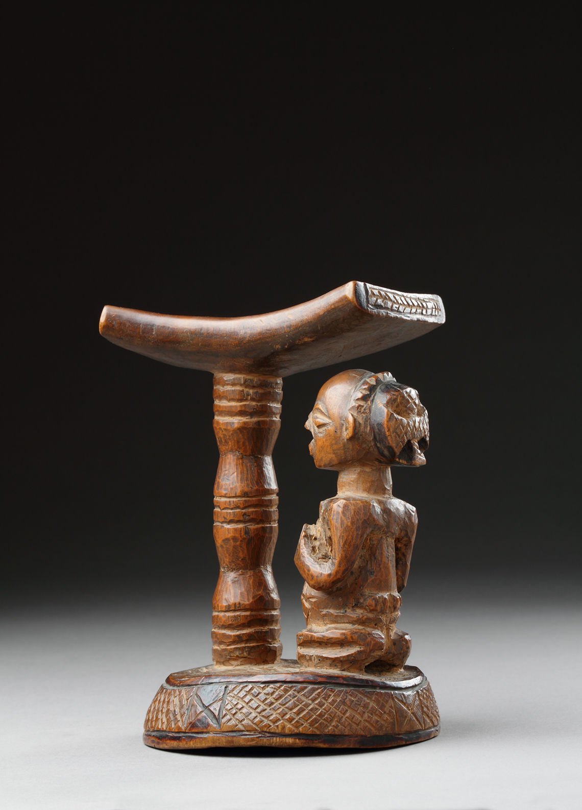 African Democratic Republic of the Congo Luba Anthropomorphic Headrest